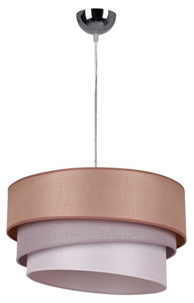 Duolla - Lampadario a sospensione con filo TRIO 1xE27/40W/230V diametro 45 cm marrone/grigio/argento