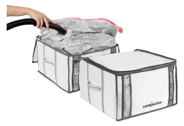 Set di organizer per vestiti sottovuoto/rinforzati in tessuto 2 pz 42x25x25 cm Life – Compactor
