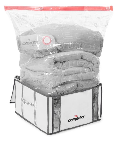 Set di organizer per vestiti sottovuoto/rinforzati in tessuto 2 pz 42x25x25 cm Life – Compactor