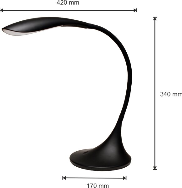 Lampada LED da tavolo VELA LED/6,5W/230V nera