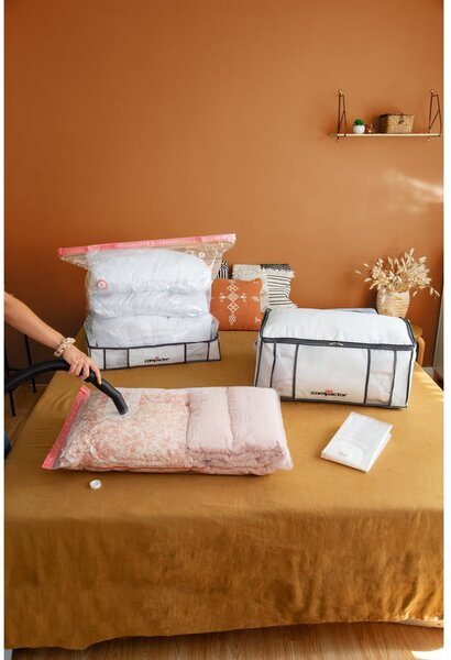 Organizer per vestiti sottovuoto/rinforzato in tessuto 42x25x25 cm Life – Compactor