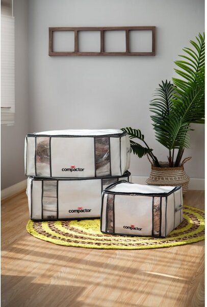 Organizer per vestiti sottovuoto/rinforzato in tessuto 42x25x25 cm Life – Compactor