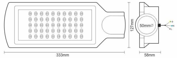 Lampada stradale LED LED/50W/170-400V IP65