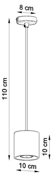 Lampadario a sospensione con filo ORBIS 1 1xGU10/40W/230V bianco