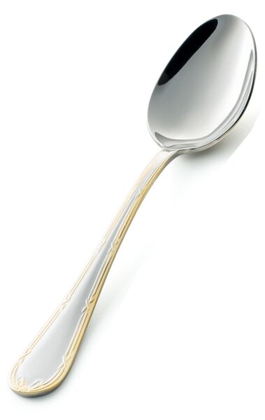Cucchiaino da caff� LUIGI XVI ORO in acciaio 18.10 AISI304 3 mm, Lunghezza 142 mm manico in acciaio lavabili in lavastoviglie