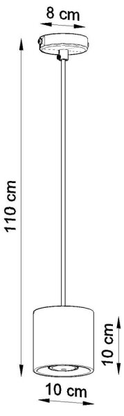 Lampadario a sospensione con filo ORBIS 1 1xGU10/40W/230V grigio