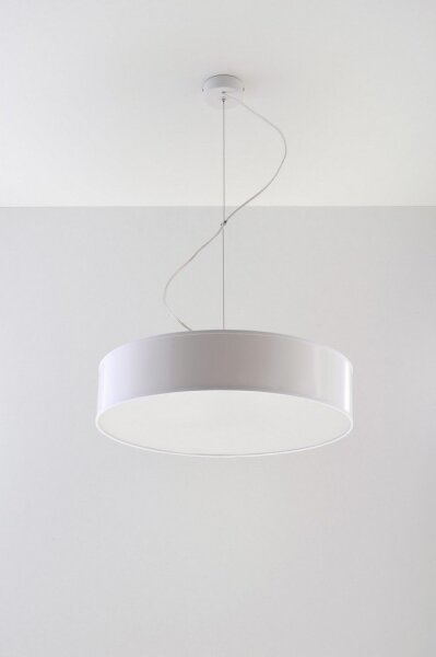 Lampadario a sospensione con filo ARENA 45 3xE27/60W/230V bianco