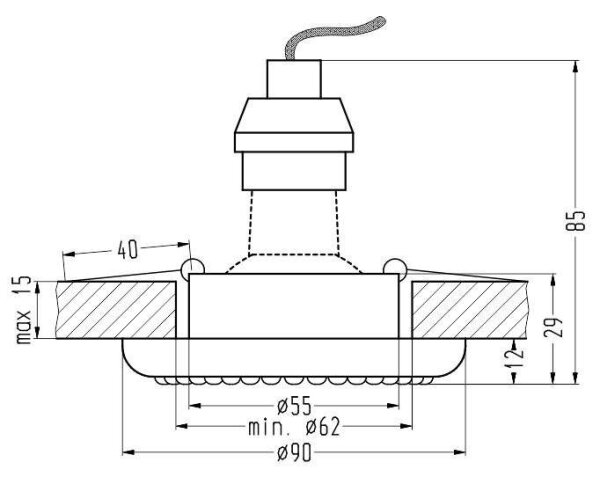 Lampada da incasso SOC 1xGU10/50W/230V nero
