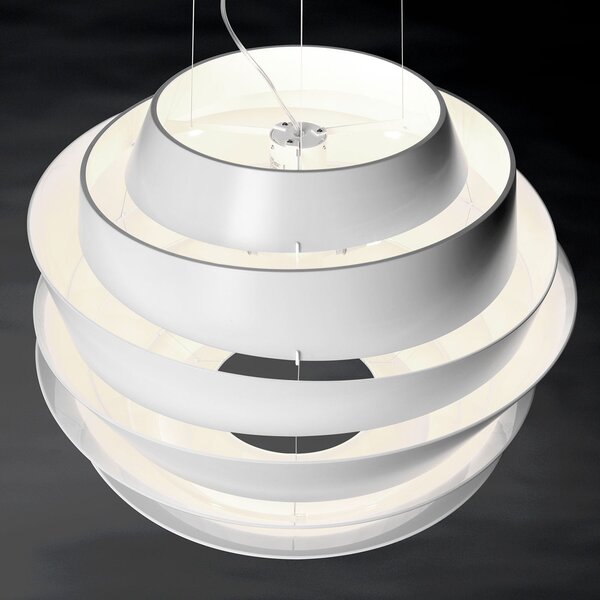 Lampada a sospensione Foscarini, Le Soleil, dimmerabile, Bianco, Soggiorno, Plastica, Design