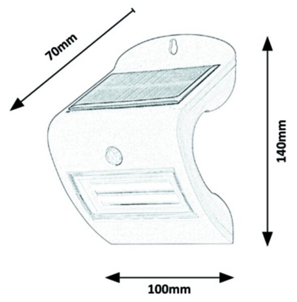 Rabalux - Lampada da parete solare LED con sensore IP44