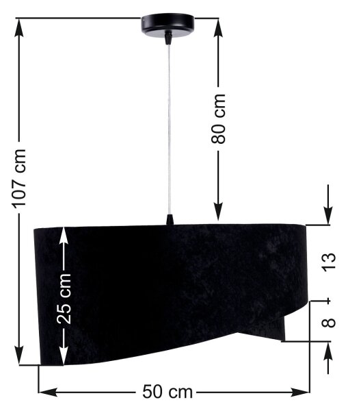 Lampadario a sospensione con filo GALAXY 1xE27/60W/230V