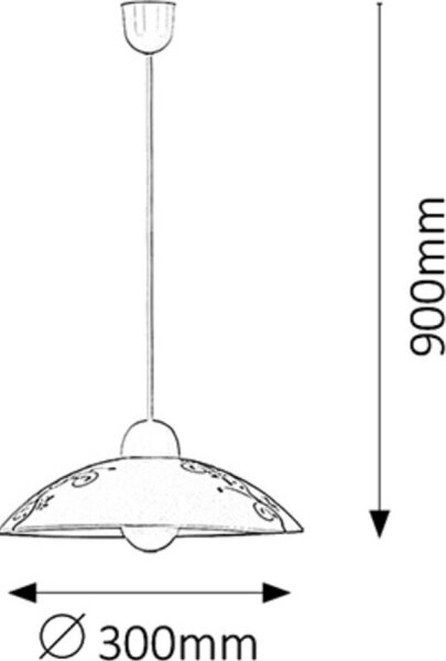 Rabalux 1848 - Lampadario BLOOMY 1xE27/60W/230V