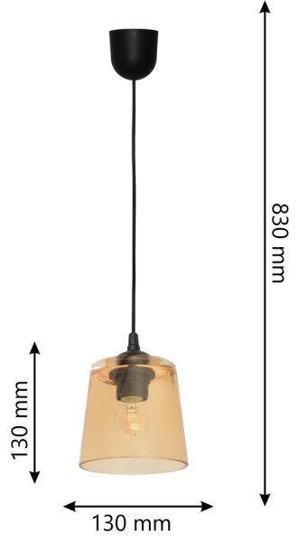 Lampadario a sospensione con filo LUCEA 1xE27/15W/230V