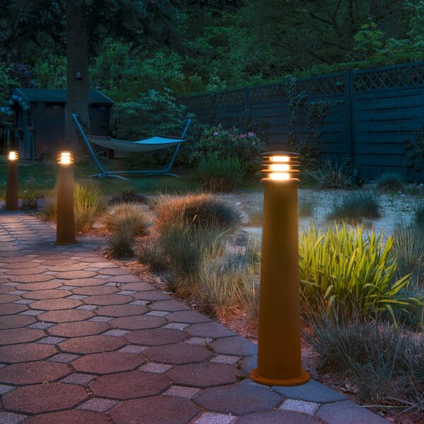 SLV Lampioncino da giardino Rusty 70, Marrone / Ruggine, Metallo, Lampada da esterni