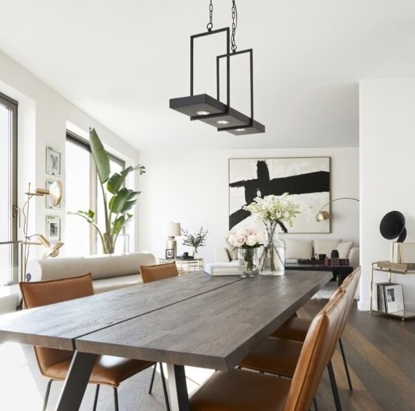 Markslöjd 105780 - Lampadario LED dimmerabile con catena TRAY 3xLED/3W/230V nero