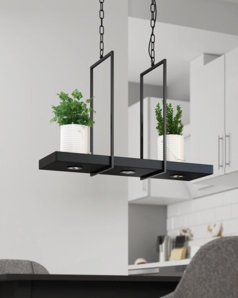 Markslöjd 105780 - Lampadario LED dimmerabile con catena TRAY 3xLED/3W/230V nero