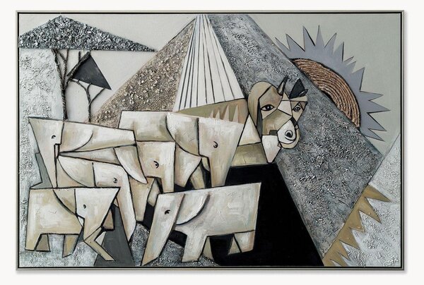 Quadro su tela dipinto a mano Sunrise