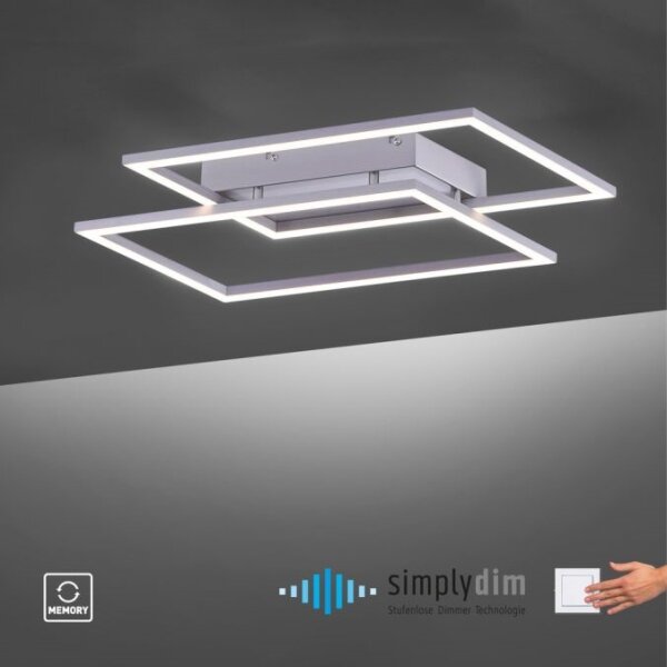 Paul Neuhaus 8192-55 - Lampadario a plafone LED dimmerabile INIGO 2xLED/12W/230V