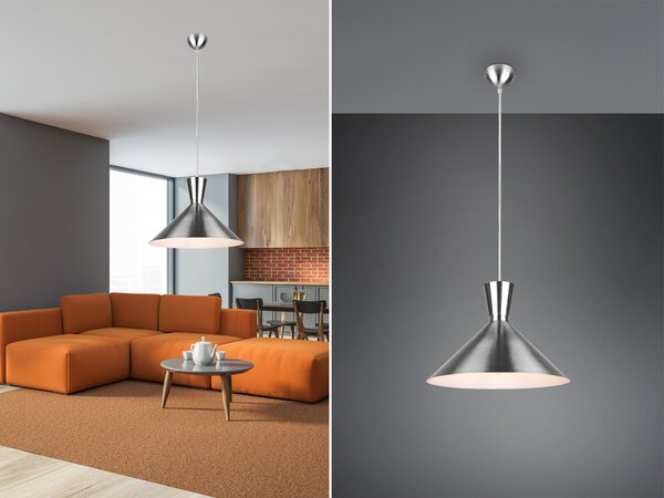 Reality Enzo lampada a sospensione E27 ⌀35cm nichel opaco
