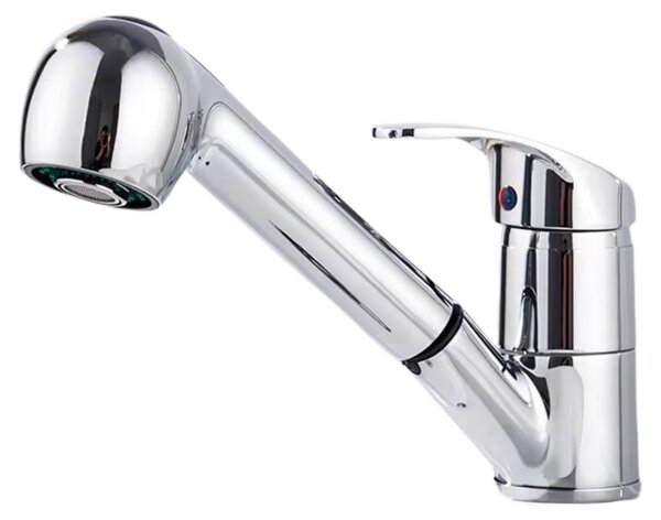 Rubinetto da cucina, monocomando, rotazione a 360°, cromato