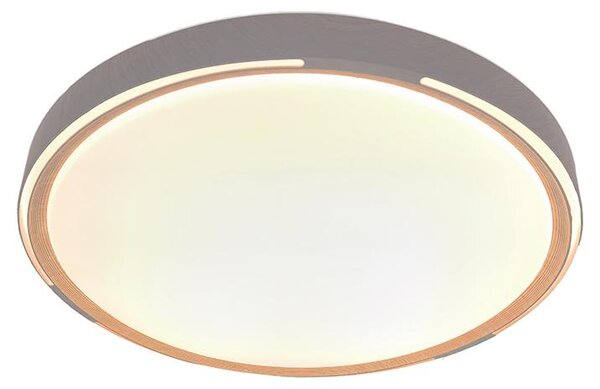 V-TAC Plafoniera LED 60W 6000 lm CCT Dimmerabile con Telecomando Effetto Legno Chiaro 24206