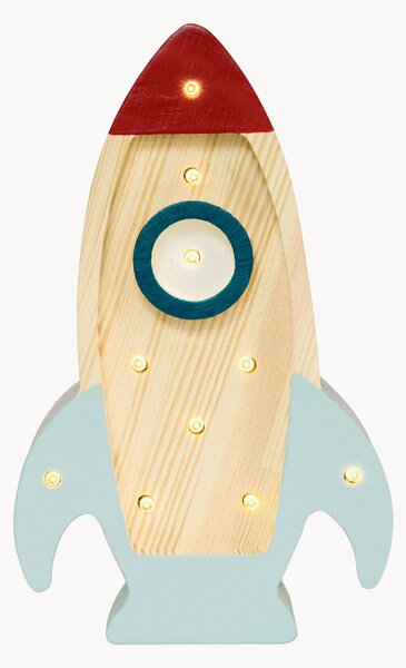 Lampada a LED per cameretta dei bambini fatta a mano con funzione timer e telecomando Space Rocket Mini, luce regolabile