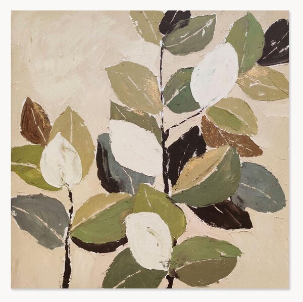 Quadro su tela dipinto a mano Foliage