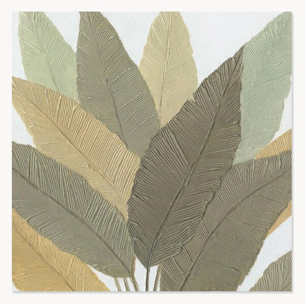 Quadro su tela dipinto a mano Calathea