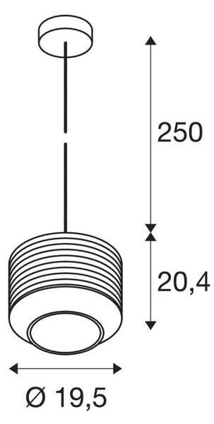 SLV Pantilo Rope 20 lampada a sospensione, colore oro, acciaio