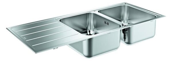GROHE K500 80-S Lavello montato su piano Rettangolare Acciaio inox