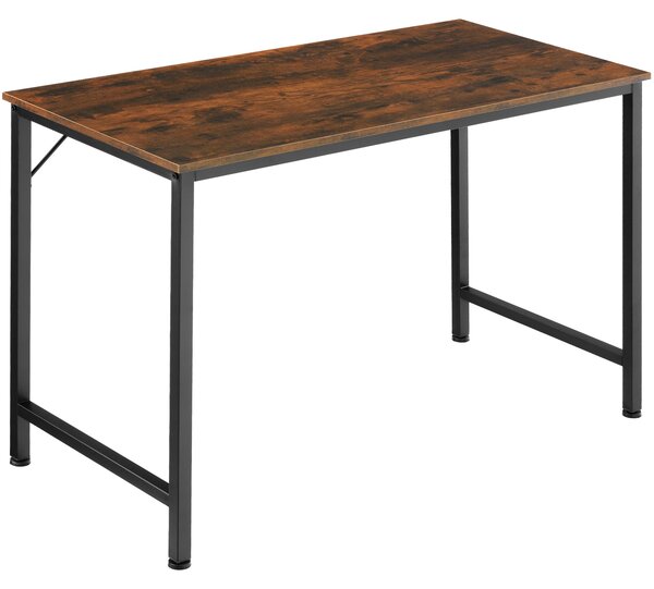 Tectake 404461 scrivania jenkins - legno industriale scuro, rustico, 120 cm