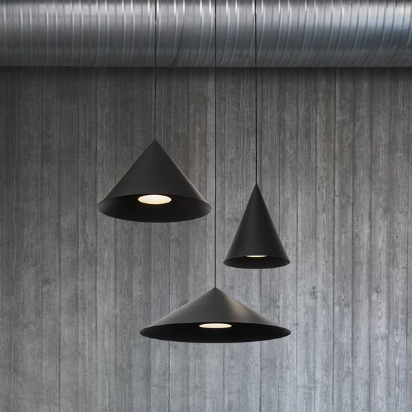 Lampada a sospensione LOOM DESIGN, Hanzu, dimmerabile, Nero, Soggiorno, Alluminio, Moderno