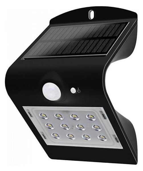 Applique a LED solare con sensore LED/1.5W/3,7V IP65 nero