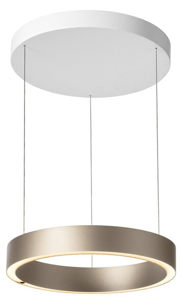 Lampada a sospensione LOOM DESIGN, Velora, dimmerabile, Beige, Soggiorno, Alluminio, Moderno