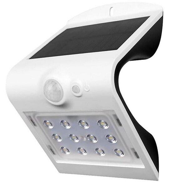 Applique a LED solare con sensore LED/1.5W/3,7V IP65 bianco