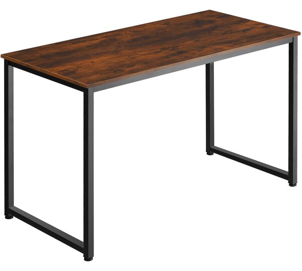 Tectake 404465 scrivania flint - legno industriale scuro, rustico, 120 cm
