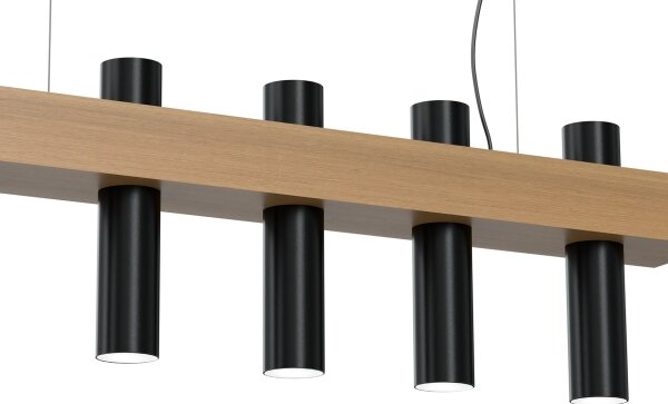 Lampadario a sospensione con filo WEST 5xGU10/25W/230V nero