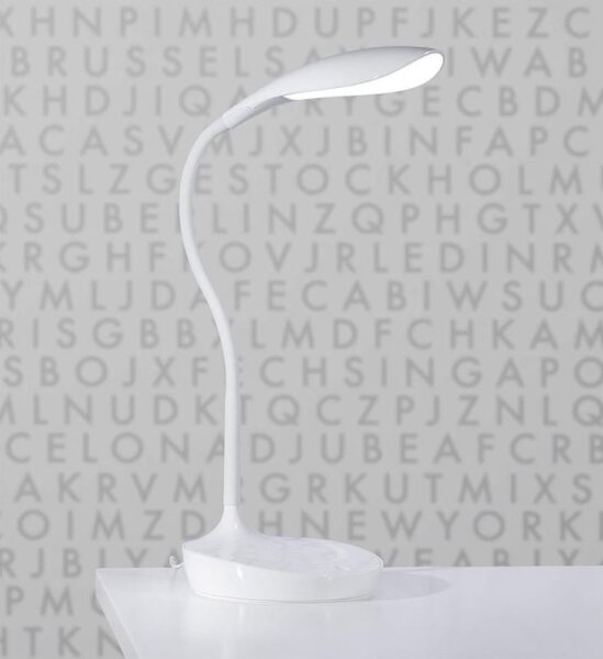 Markslöjd 106093 - Lampada da tavolo LED dimmerabile con USB SWAN LED/4,6W/230V