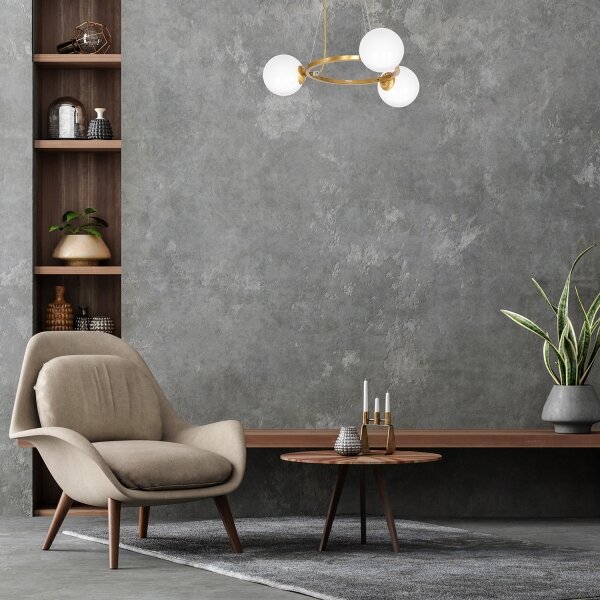 Lampadario a sospensione con filo VIENNA 3xE14/40W/230V oro