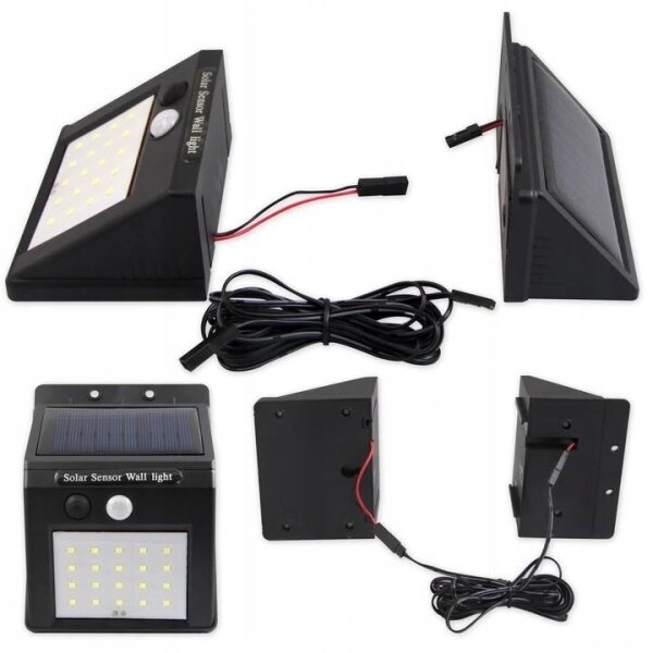 Applique solare a LED con sensore e pannello esterno LED/0,55W/3,7V IP44