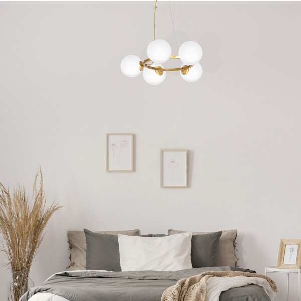 Lampadario a sospensione con filo VIENNA 5xE14/40W/230V oro