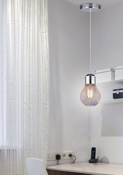 Lampadario a sospensione con filo GLIVA 1xE27/60W/230V