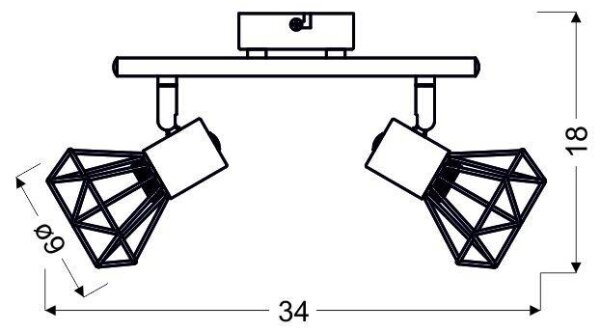 Luce Spot VERVE 2xE14/40W/230V