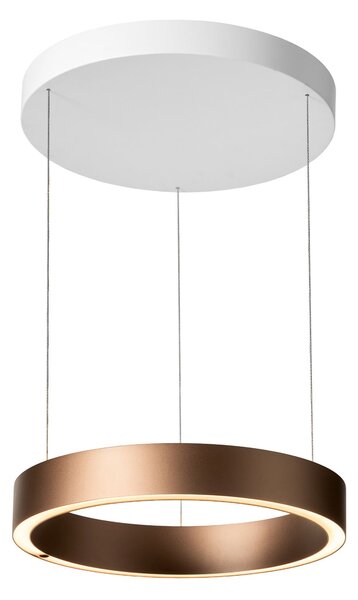 Lampada a sospensione LOOM DESIGN, Velora, dimmerabile, Marrone / Ruggine, Soggiorno, Alluminio, Moderno