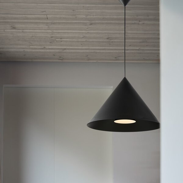 Lampada a sospensione LOOM DESIGN, Hanzu, dimmerabile, Nero, Soggiorno, Alluminio, Moderno