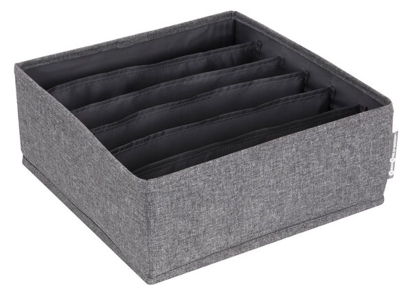 Organizzatore per cassetti grigio con cassetto a scomparti, 29 x 11 cm - Bigso Box of Sweden