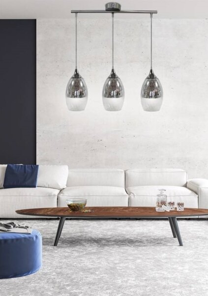 Lampadario a sospensione con filo CELIA 3xE27/60W/230V