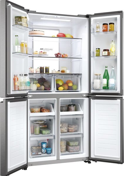 Haier Frigorifero Americano Side by Side Capacit 467 Litri Classe Energetica D colore Inox Cube 83 Serie 7 - HCR7818DNMM