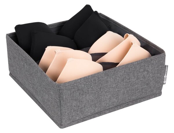 Organizzatore per cassetti grigio con cassetto a scomparti, 29 x 11 cm - Bigso Box of Sweden