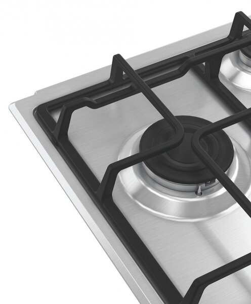 Hotpoint Ariston Piano Cottura 4 Fuochi a Gas Larghezza 59 cm in Acciaio Inox colore Inox - PCN R641N T/IX/HA